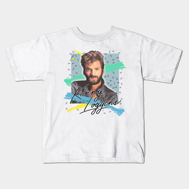 Kenny Loggins / 80s Aesthetic Fan Art Design Kids T-Shirt by DankFutura